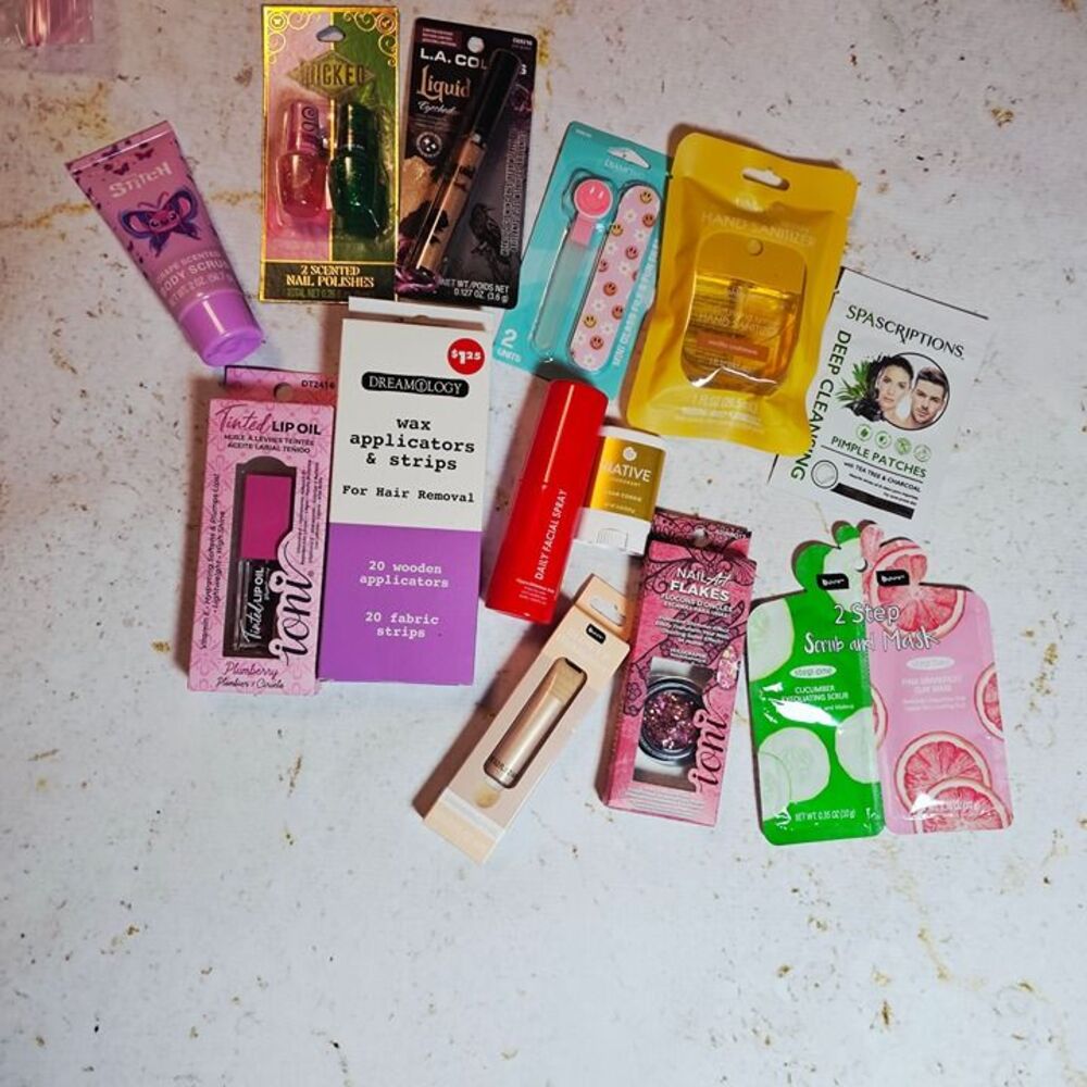 Beauty & Self Care Bundle Makeup Skincare Nails Deodorant Masks 14+ Items